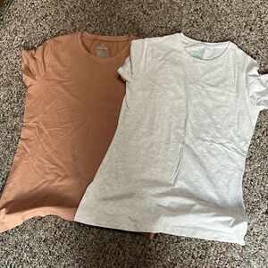 Tommy John Women's Short Sleeve Tees - Brown and White